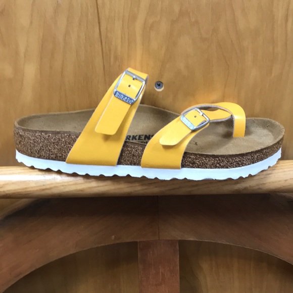 birkenstock mayari amber yellow